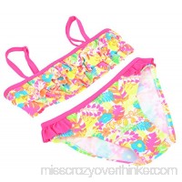 Girls Floral Swimsuit 2 Piece Bikini Set for Baby Swimswear Bathing Suit Leaves B078MBZNLN